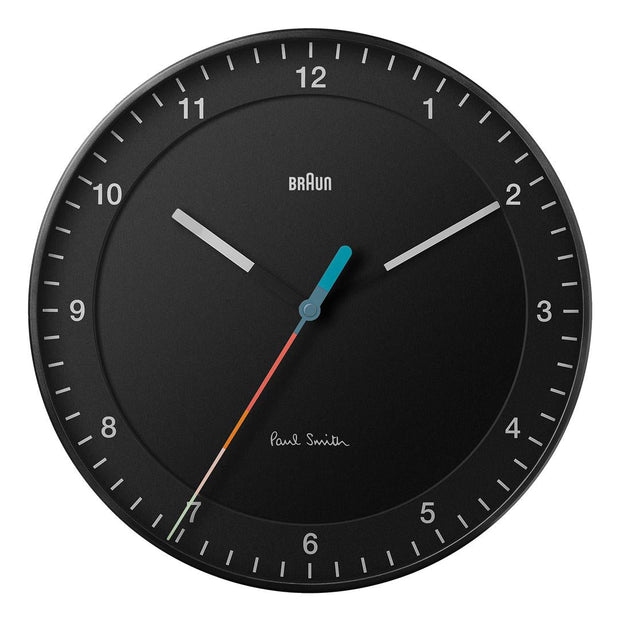 BC17 Braun x Paul Smith limited edition classic large analogue wall clock - black