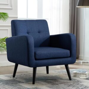 Blue Living Space Fabric Accent Chair for Living Room